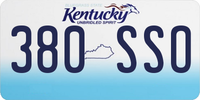KY license plate 380SSO