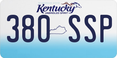 KY license plate 380SSP