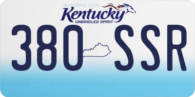 KY license plate 380SSR