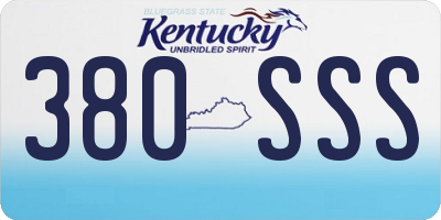 KY license plate 380SSS