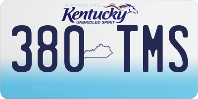 KY license plate 380TMS