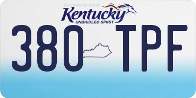 KY license plate 380TPF
