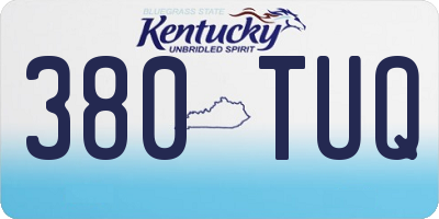 KY license plate 380TUQ