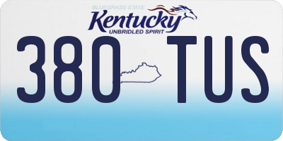 KY license plate 380TUS