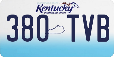 KY license plate 380TVB