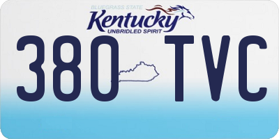 KY license plate 380TVC