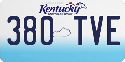 KY license plate 380TVE