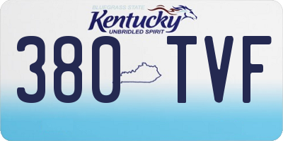 KY license plate 380TVF