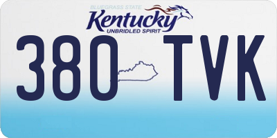 KY license plate 380TVK