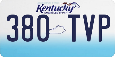 KY license plate 380TVP
