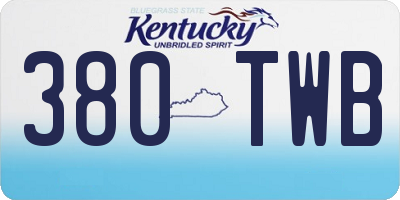 KY license plate 380TWB