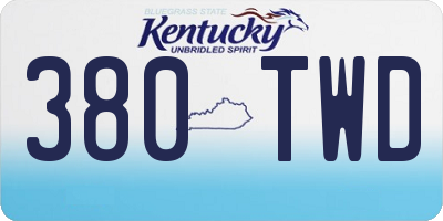 KY license plate 380TWD
