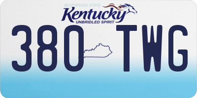 KY license plate 380TWG