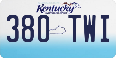 KY license plate 380TWI
