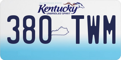 KY license plate 380TWM