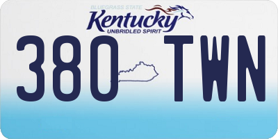 KY license plate 380TWN