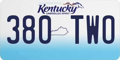KY license plate 380TWO