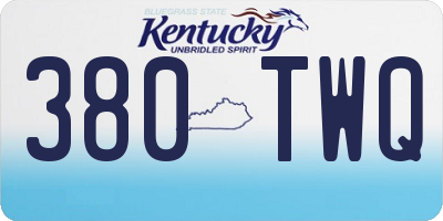 KY license plate 380TWQ