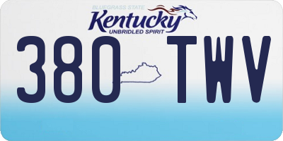 KY license plate 380TWV