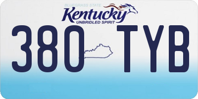 KY license plate 380TYB