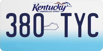 KY license plate 380TYC