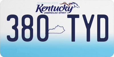 KY license plate 380TYD