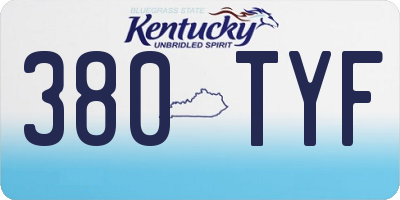KY license plate 380TYF