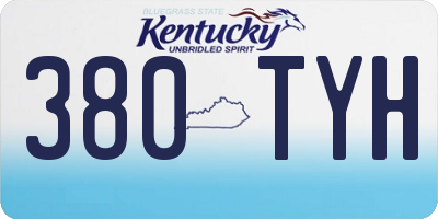 KY license plate 380TYH