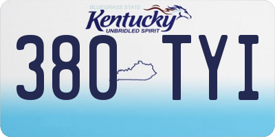 KY license plate 380TYI
