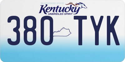KY license plate 380TYK