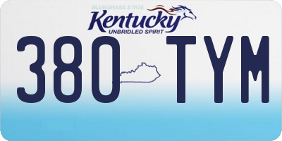 KY license plate 380TYM