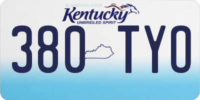 KY license plate 380TYO