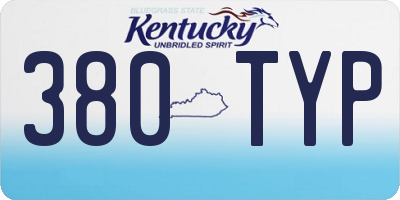 KY license plate 380TYP