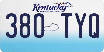 KY license plate 380TYQ