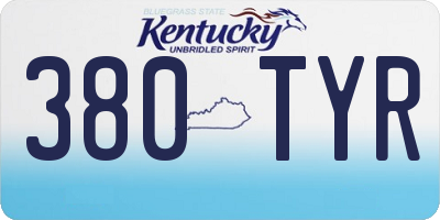 KY license plate 380TYR