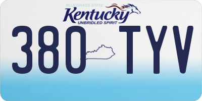 KY license plate 380TYV
