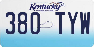 KY license plate 380TYW
