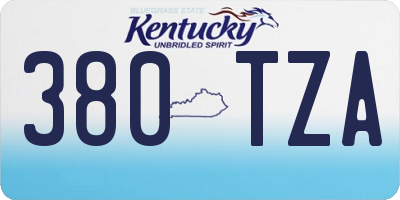 KY license plate 380TZA