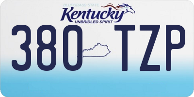 KY license plate 380TZP