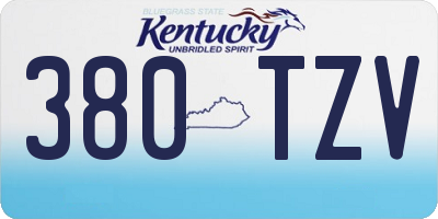 KY license plate 380TZV