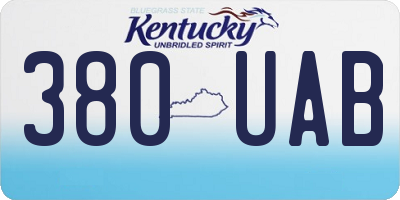 KY license plate 380UAB
