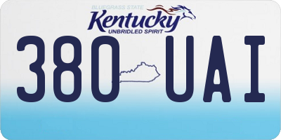 KY license plate 380UAI