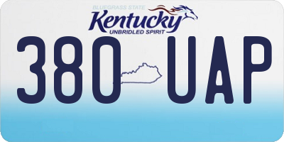 KY license plate 380UAP