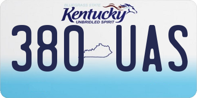 KY license plate 380UAS