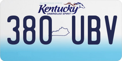 KY license plate 380UBV