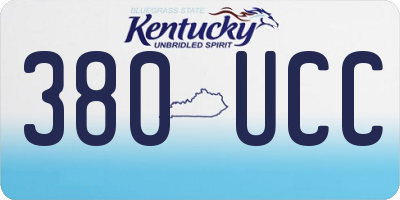 KY license plate 380UCC