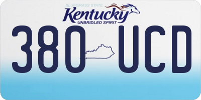 KY license plate 380UCD