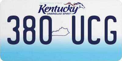 KY license plate 380UCG