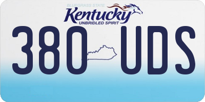 KY license plate 380UDS