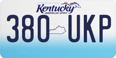 KY license plate 380UKP